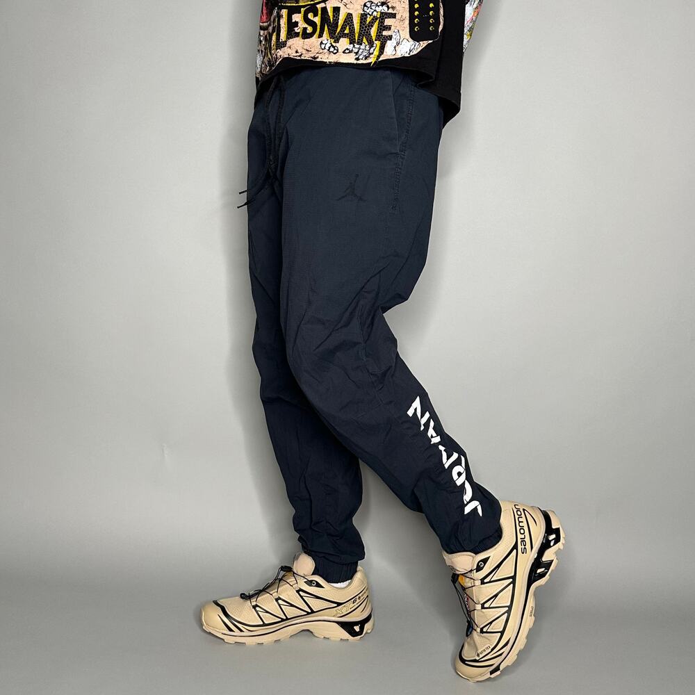 Vintage Y2K Jordan Sweatpants Mens XL Dark Navy Blue Spellout Logo Joggers